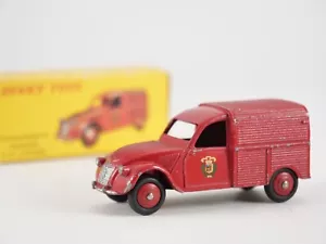 Dinky Toys F N° 25D Citroën 2CV Furgoneta De Incendios En Caja 1/43 - Imagen 1 de 14