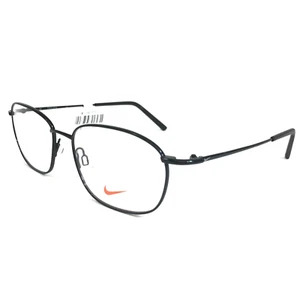 Nike Eyeglasses Frames 8181 004 Shiny Black Square Full Wire Rim 54-17-140 - Picture 1 of 11