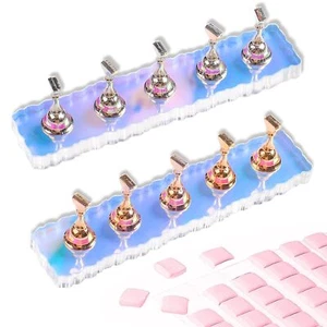 2 Set Nail Stand Aurora Nail Holder for Painting Nail Stand for Press on with... - Picture 1 of 9
