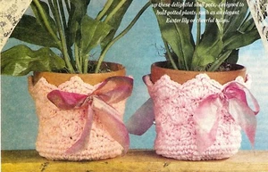 PRETTY Easter Shell Pot Covers/Decor/Crochet Pattern INSTRUCTIONS ONLY - Picture 1 of 1