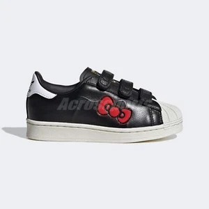 Sz 3 - Adidas Originals x Hello Kitty Superstar CF C G6996 Black/White/Red - Picture 1 of 8