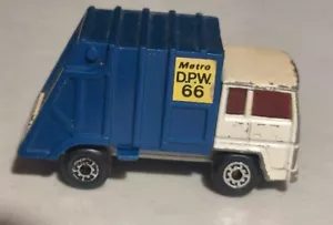 Matchbox Superfast 1979 camion rifiuti n. 36 Metro DPW 66 camion della spazzatura - Vintage - Foto 1 di 5