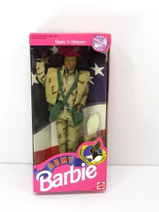 Muñeca Barbie Ejército Negra Americana AA Estrellas N Rayas Edición 1992 Mattel 5618 - Imagen 1 de 7
