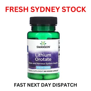 Swanson Lithium Orotate 5 mg 60 Veggie Capsules Brain Nervous System Health - Picture 1 of 4