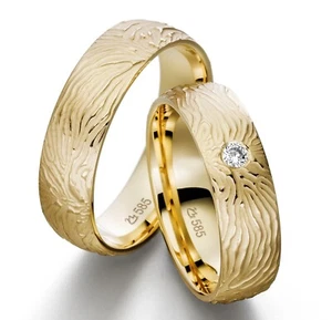 REIF-DESIGN - ELEGANTE TRAURINGE / EHERINGE  - GOLD - GROSSE AUSWAHL IM SHOP - Picture 1 of 1