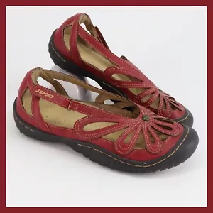 JSport By Jambu Shoes Womens Marigold 8.5 M Vegan Upper Red Comfort Casual Flats - Picture 1 of 6