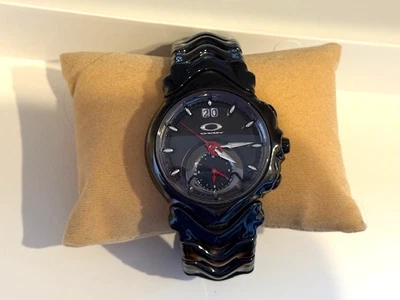Reloj Oakley Judge Stealth negro acero inoxidable esfera sigilosa con batería nueva Foto 1 de 4