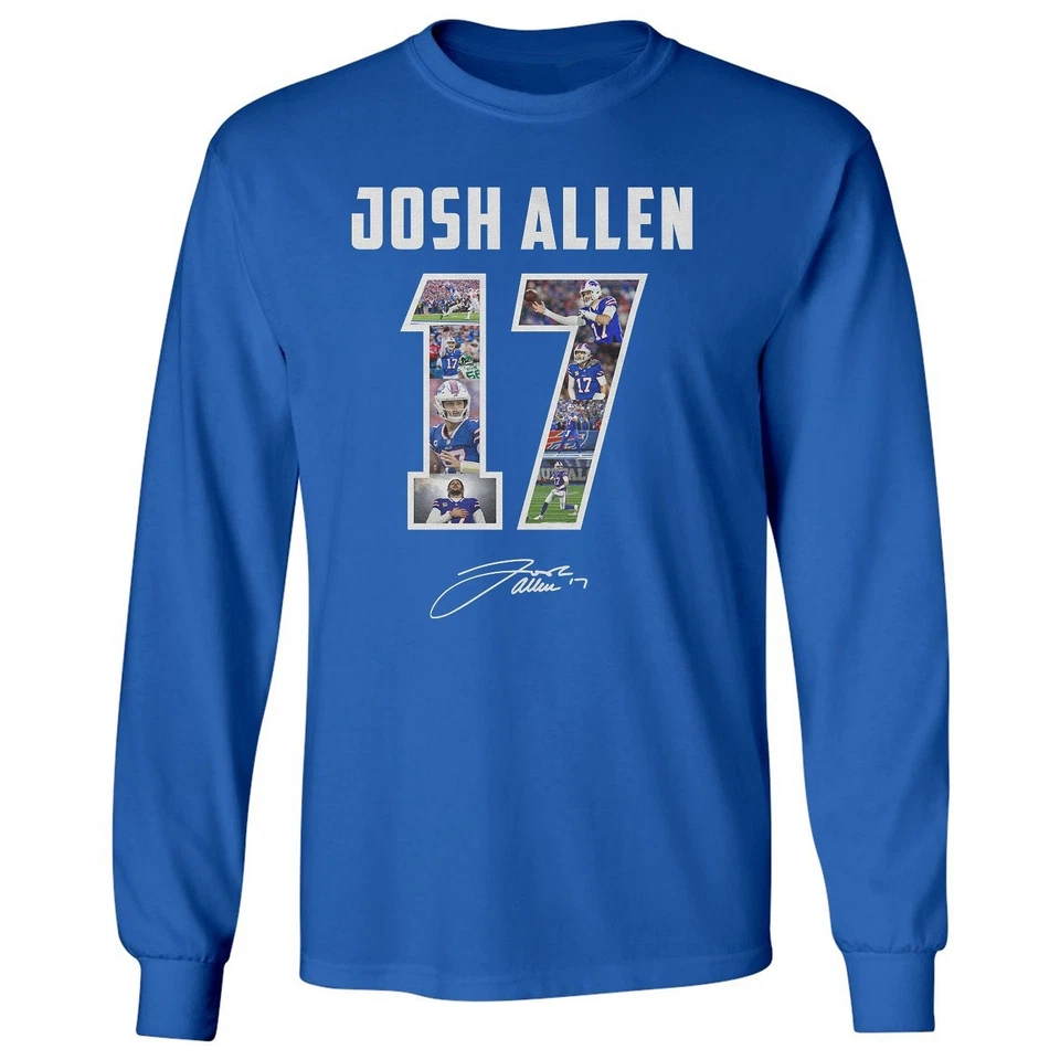 Camiseta manga larga Collage 17 diseño inspirado en Josh Allen - Buffalo Fans Foto 1 de 1