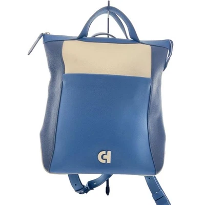 Mochila de cuero azul Cole Haan Foto 1 de 4