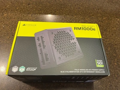 Corsair RM1000e CP-9020264-NA 80 Plus Gold 1000W Fully Modular Power Supply - Image 1 of 2