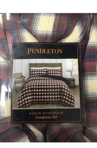 PENDLETON 3 PC KING COMFORTER SET RANCH HAND PLAID - BRAND Open Box - Picture 1 of 3