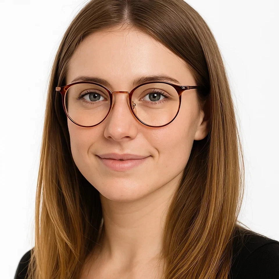 Gafas redondas Ray‐Ban RB6378F 2971 51‐21‐145 bronce Habana 100 % reales Foto 1 de 4