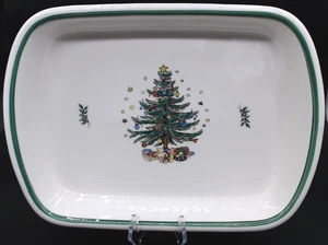 Nikko Christmastime 16" Baking Lasagna Pan Serving Dish Christmas Tree - Picture 1 of 10