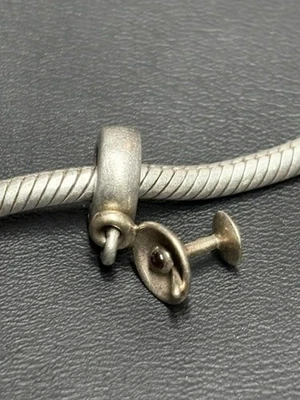 PANDORA 925 PLATA ESTERLINA DOS TONOS MARTINI COPA CRISTAL COLGANTE ENCANTO, 790527 Foto 1 de 4