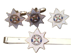 Irish Guards Cufflinks, Tie Clip, Lapel Badge, Set or Individual - Picture 1 of 5