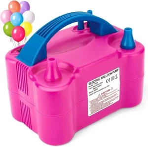 Electric Balloon Pump Inflator 2 Nozzle High Power Air Blower Portable All Style - Picture 1 of 7