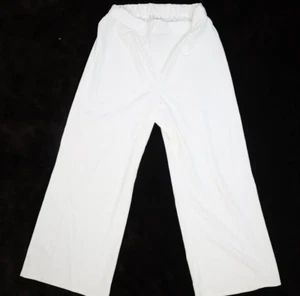 River Island White WIde Leg Pants High Rise Casual Modern High Waist Womens 12 - Picture 1 of 10