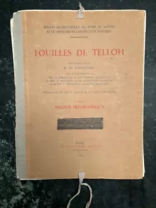 Fouilles De Telloh / EPOQUES PRÉSARGONIQUES Tome 1 / Paris, 1934 Paul Geuthner - Picture 1 of 20