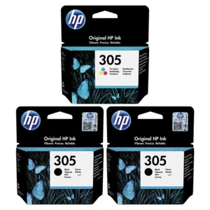 HP 305 Cartouches D'Encre 3x d'origine Envy 6010 6020 6022 6030 6032 6052 6055 - Photo 1/9