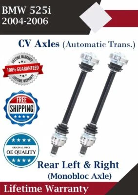 Eje CV trasero izquierdo y derecho OE para BMW 525i 2004-2006 2,5 L 3,0 L garantía de por vida Foto 1 de 4