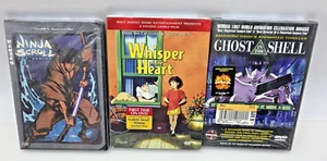 Lot 3 Anime Fantasy DVD NEW Ghost in the Shell Whisper of the Heart Ninja Scroll - Picture 1 of 10