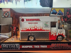 2018 Marvel Deadpool Taco Truck 1:24 Scale Metals Die Cast Jada Toys - Picture 1 of 2