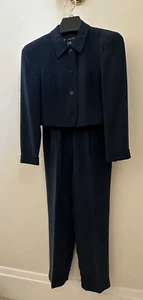NEW Vintage 1987 Episode Silk Cropped Jacket High Waisted Pant Suit Hong Kong 6 - Picture 1 of 20