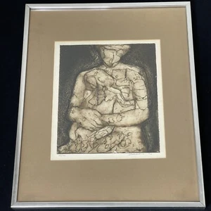 Vintage JOSEPH DEMARAIS TIEFDRUCK-RELIEF MODERNER DRUCK NUMMERIERT & SIGNIERT - Bild 1 von 7