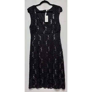 NWT Little Black Sequin Cocktail Dress Size M Formal Night Out Party Elegant - Picture 1 of 7