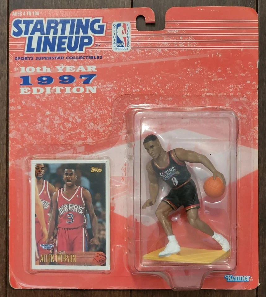1997 Allen Iverson Kenner Starting Lineup Figure Philadelphia 76ers