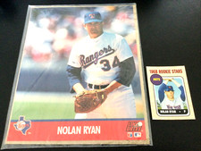 1991 Impel Factory Sealed Nolan Ryan Line Drive Action Photo & Topps RC REPRINT