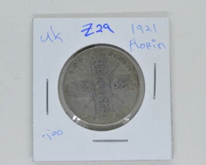 1921 UK FLORIN (Z29) SILVER GUARANTEED AUTHENTIC - Picture 1 of 2