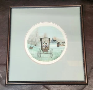 *Signed/Numbered* P. Buckley Moss Folk Art Print, Amish Children in Buggy, 1992 - Picture 1 of 6