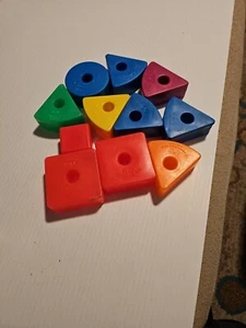 VINTAGE FISHER PRICE CREATIVE COASTER WAGON BLOCKS ONLY - Picture 1 of 3
