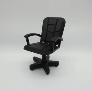 Silla de oficina de escritorio para muebles de muñeca escala 1/6 negra Barbie Integrity FR diorama - Imagen 1 de 10
