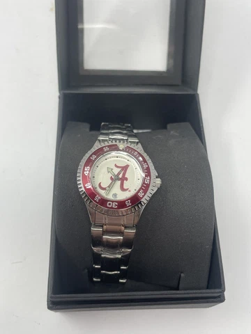 Alabama Crimson Tide Women Ladies Sport Steel AnoChrome Band Watch Cover
