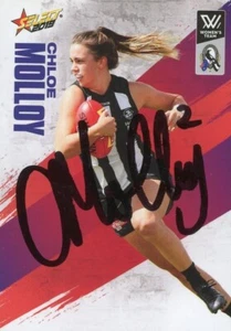 Signed 2019 Collingwood Magpies AFLW Select Footy Stars Card - Chloe Molloy - Picture 1 of 3