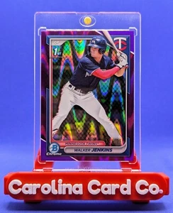 RÉFRACTEUR DE LAVE VIOLET WALKER JENKINS 2024 BOWMAN CHROME / 250 SP TWINS #1 DRAFT - Photo 1 sur 2