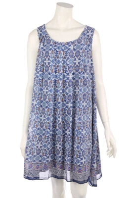 MAX STUDIO Kleid Damenkleid Print L off-white Blau-Töne - Bild 1 von 4