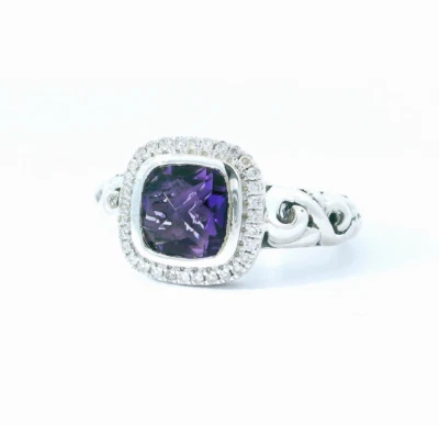 Anillo de plata y amatista con diámetro Charles Krypell Foto 1 de 3