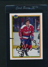 1990/91 Bowman #67 Nick Kypreos Capitals Signed Auto *D126