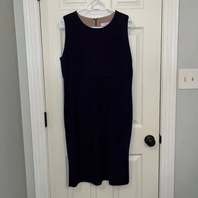 Vestido Vaina Exclusivo Misook Azul Marino Sin Mangas Forrado Tejido Talla Grande Informal Trabajo Foto 1 de 4