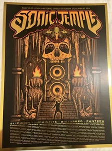 Sonic Temple Music Festival 2024 Chamber Foiled Litho Poster Neu - Bild 1 von 9