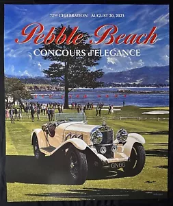 SIGNED 2023 Pebble Beach Concours Poster Mercedes-Benz SSK Tim Layzell - Picture 1 of 4