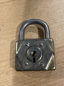 Antique Iron Lock  Mola Brand  Padlock Hand Crafted No Key - Picture 1 of 5