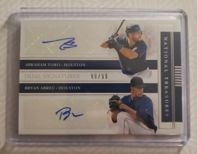 2020 ABRAHAM TORO BRYAN ABREU PANINI NATIONAL TREASURES DUAL AUTO 98/99 - Image 1 of 2