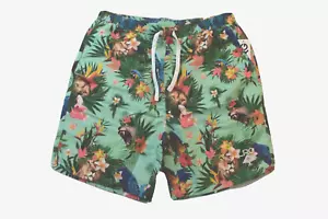 Pantalones cortos híbridos híbridos Lifted Research Group para hombre LRG loro tropical león azulada nuevos con etiquetas - Imagen 1 de 7