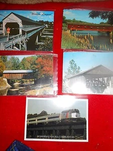 Lot 10 Züge und US GEDECKTE BRÜCKEN POSTKARTEN Bombardier Commuter Passagier - Bild 1 von 2