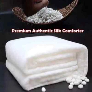 Winter Mulberry Silk Quilts 100%Cotton Duvet Silk Blanket Bedding Home Textile - Foto 1 di 18