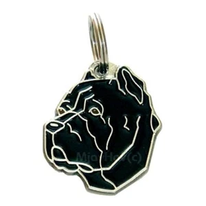 Dog name ID Tag,  Cane corso - cropped ears, Personalized, Engraved, Handmade - Picture 1 of 12